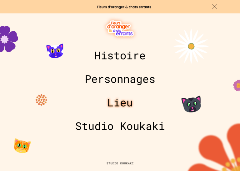 Studio Koukaki-HP version animations_MENU OUVERT